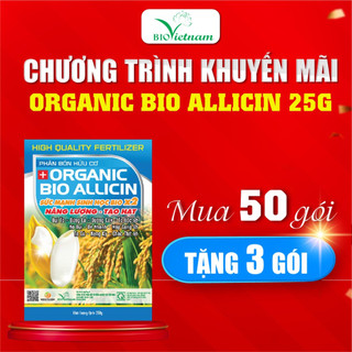 Combo 50 gói phân bón hữu cơ Bio Siêu Vô Gạo chuyên dùng cho giai đoạn cong trái me, trổ đòng - Gói 25g