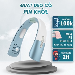 Quạt Điều Hòa Đeo Cổ NMC Thế Hệ Mới- Nâng Cấp Động Cơ Mạnh Mẽ, 5 Tốc Độ Gió, Pin Trâu, Thiết Kế Sang Trọng