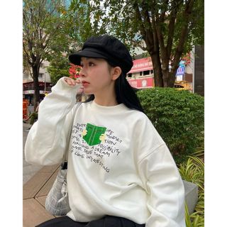 Áo Sweater Levents Book/ Cream 100% Cotton Unisex Oversized