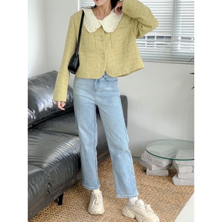 LENCLOTHING Quần jeans nữ 9184-9185 - Quần jeans suông basic