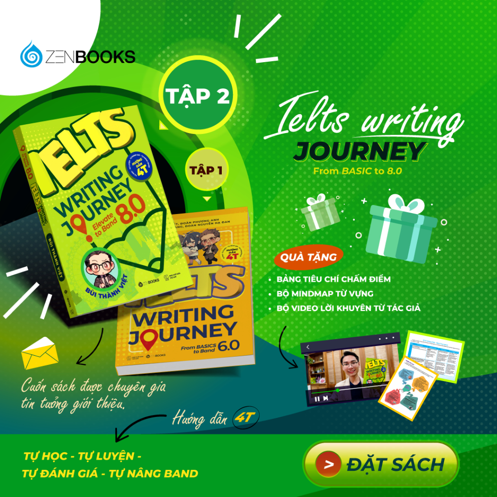 Sách - Bộ 2 cuốn IELTS Writing Journey Elevate To Band 8.0 + IELTS Writing Journey From Basics To Band 6.0 (Lẻ tùy chọn) | BigBuy360 - bigbuy360.vn