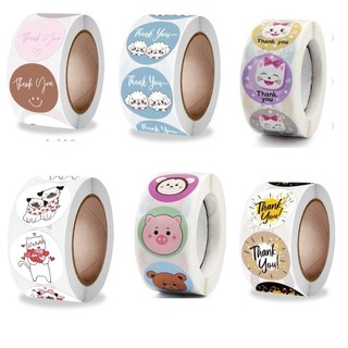 10 Tem Cám Ơn Sticker Thank You Size 2.5cm Dùng Niêm Phong Gói Quà Tem Dán Cute