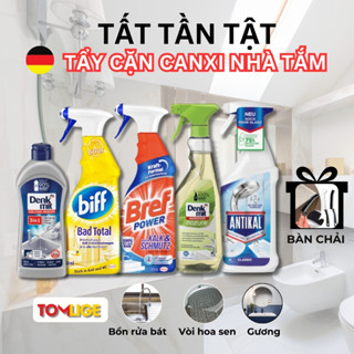 Bộ Sản Phẩm Tẩy Cặn Canxi Các Loại Antikal, Bref, Biff, Denkmit Đức, Đánh Bóng Vòi Sen Inox, Vệ Sinh Nhà Tắm Tomlige