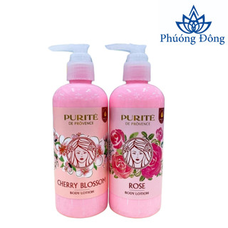 (Chính hãng) Sữa Dưỡng Thể PURITE PROVENCE Chiết Xuất Hoa Anh Đào và Hoa Hồng 250ml