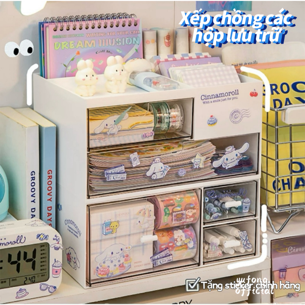 Bàn làm việc hộp bảo quản ngăn kéo bàn học sinh văn phòng phẩm sổ tay mỹ phẩm văn phòng tổ chức hộp đựng bút có giá