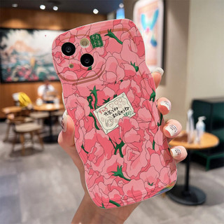 Ốp lưng iphone Ốp Điện Thoại Gợn Sóng hoa hồng Dành Cho iphone13promax/12/Xs/11/7/8/Plus/Mini/ProMax smb01
