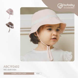 Mũ vành tròn  Bu baby  cho  bé gái mềm mịn chính hãng
