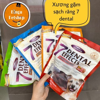 [HÌNH TỰ CHỤP] Xương gặm 7 Dental Effect sạch răng, thơm miệng cho chó - Túi 160g