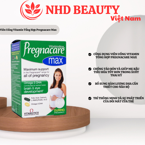 Viên Uống Vitamin Tổng Hợp Pregnacare Max Vitabiotics Cho Bà Bầu 84 Viên