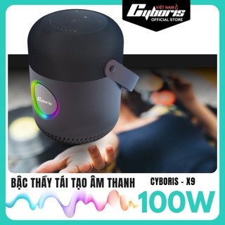 Loa bluetooth cyboris x9, công suất 100w, chống nước ipx6, loa siêu bass, pin 10400mah.