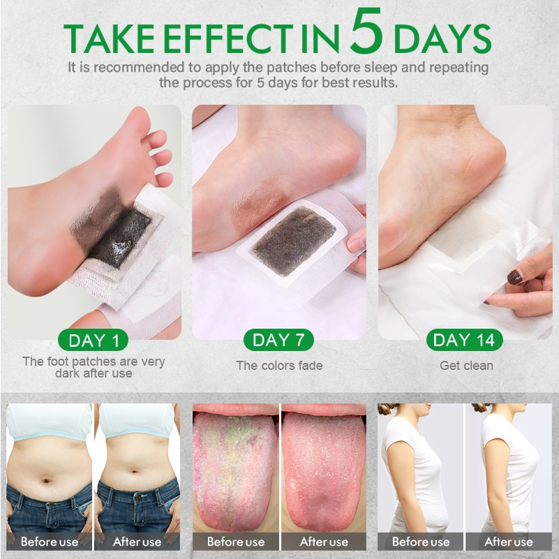 Flow Week Dán Chân Thảo Dược Gừng miếng dán thải độc chân Giảm Căng Thẳng Cải Thiện Giấc Ngủ Chân Loại dán giảm béo