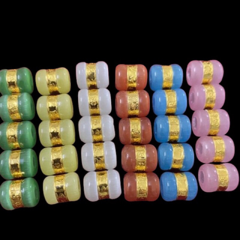 Lu Thống Mạ Vàng nhiều màu mix vòng cổ, vòng tay Tặng kèm túi đựng LT030 - Hợp tất cả các mệnh