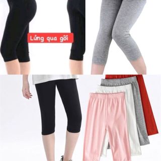 Quần legging lững ngố đùi bé gái size đại kiểu dáng ôm sát chất vải mềm mịn cho bé từ 19-52kg