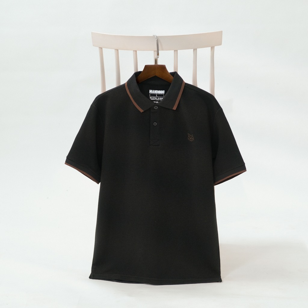 Áo Thun Nam Cao Cấp Polo FOX " màu đen " Cổ Bẻ MANDINNI