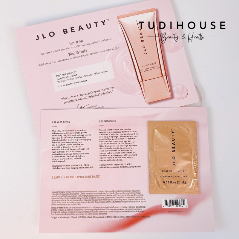 Sample Sữa Rửa Mặt Jlo Beauty That Hit Single 2ml