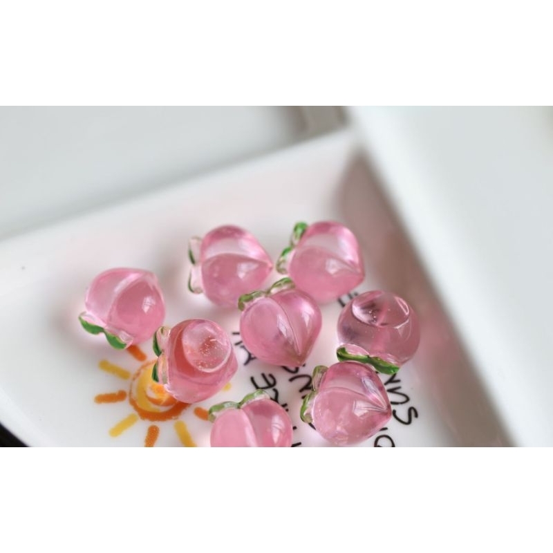 Combo 8 chiếc charm trái đào/quả đào 3d siêu đẹp