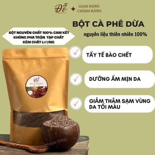 500G; 1KG Bột cà phê dừa tẩy tế bào chết nguyên chất Handmade