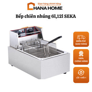 Bếp chiên ngập dầu KAW seka 6l, 12l seka công suất 2500w, bếp chiên nhúng điện, chính hãng bảo hành 12 tháng
