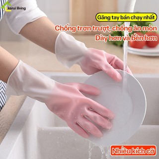Găng tay cao su rữa chén bát BUNA,bao tay nấy ăn làm bếp co dãn chống thấm,bao tay cao su chống nước