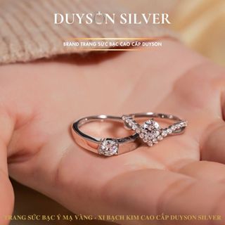 Nhẫn đôi bạc Ý 925 mạ vàng 18K cao cấp DUYSON SILVER, Nhẫn đôi bạc MAGIC LOVE [ND22]