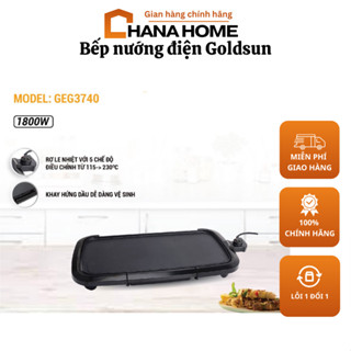 Bếp nướng điện KAW goldsun công suất lớn nhôm đúc dày, bếp nướng phủ chống dính có rãnh thoát dầu mỡ, bảo hành 12 tháng