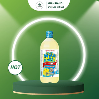 Dầu hạt cải Ajinomoto Nhật Bản can 1L dầu ăn hoa cải nguyên chất hố trợ bổ sung Omega 3 tốt cho sức khỏe