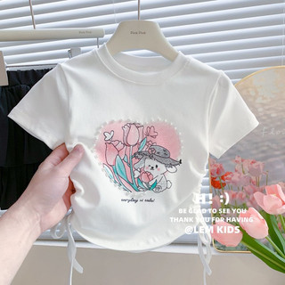 Áo croptop rút eo cho bé gái