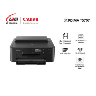 Máy in Phun Đơn Năng A4 Canon TS707A, In 2 mặt, Wifi, Bluetooth - Hàng Canon Lê Bảo Minh