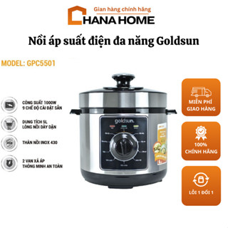 Nồi áp suất điện đa năng Goldsun, nồi áp suất hầm nhừ chín đều, bảo hành chính hãng