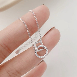 Lắc tay bạc ý 925 nữ mẫu vuông tròn nạm đá