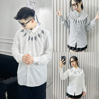 Áo sơ mi nam áo sơ mi kẻ lụa tia sét vải cotton lụa cao cấp