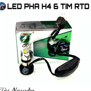 LED 6 TIM CHÂN H4 M5 RTD CHÍNH HÃNG CHO XE MÁY