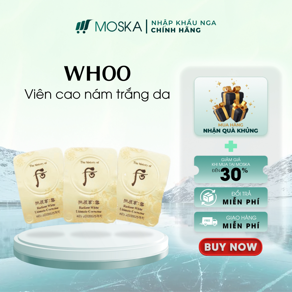 Viên Cao Nám whoo Sạch Nám, Da Trắng Hồng - Whoo Radiant White Intensive Spot Corrector | Moska Shop