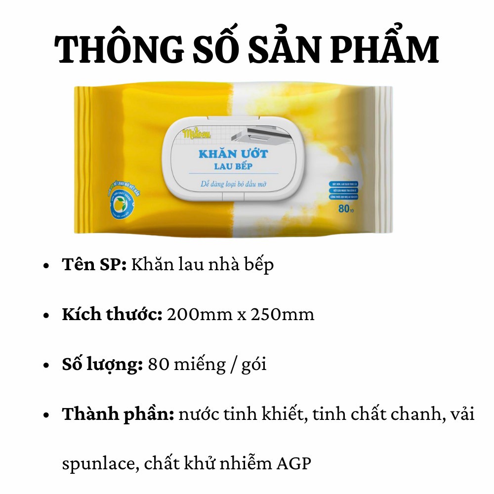 Giấy Ướt Lau Bếp Tokya Hương Chanh Dịu Nhẹ An Toàn Khi Sử Dụng