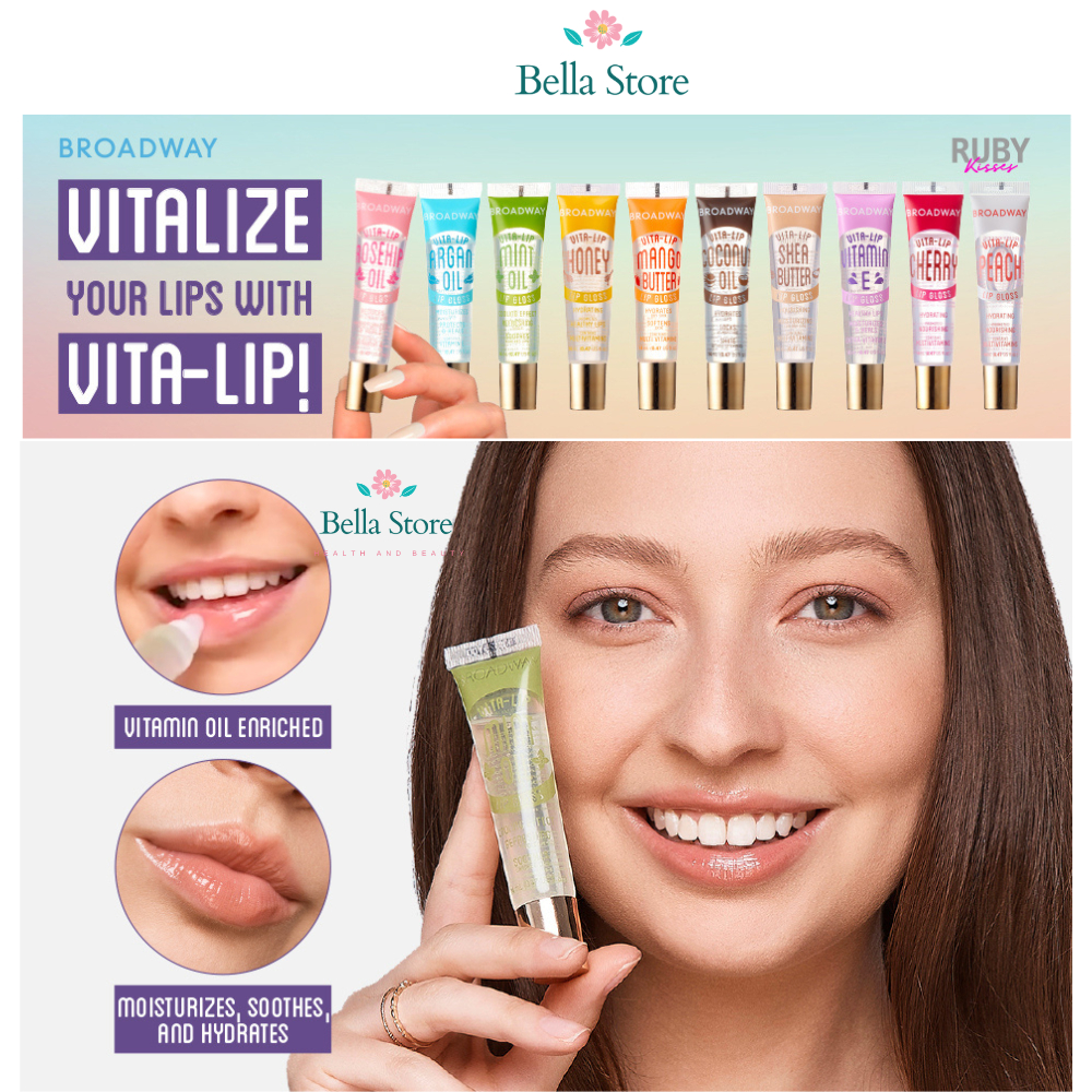 Son bóng dưỡng ẩm mềm môi Ruby Kiss Broadway Lip Gloss