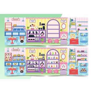 Sách - Trò Chơi Đồ Hàng - Đi Siêu Thị (Sách Sticker An Toàn và Siêu Đáng Yêu Hơn 200 Stickers)
