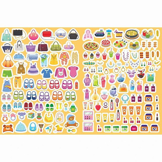 Sách - Trò Chơi Đồ Hàng - Đi Siêu Thị (Sách Sticker An Toàn và Siêu Đáng Yêu Hơn 200 Stickers)