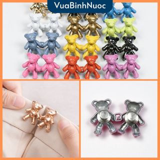 Ghim cài quần, kẹp cố định quần hình gấu dễ thương nhiều màu sắc - vuabinhnuoc
