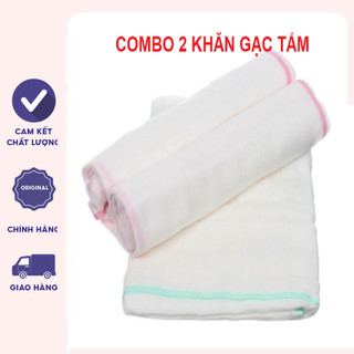 Combo 2 khăn xô tắm 5 lớp cho bé sơ sinh kích thước 88x 88 cm
