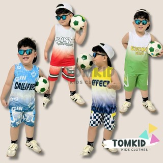 Đồ bộ bé trai bộ sát nách 3 lỗ sát nách 3d chuẩn loại 1 thể thao cho bé 10-45kg tomkids