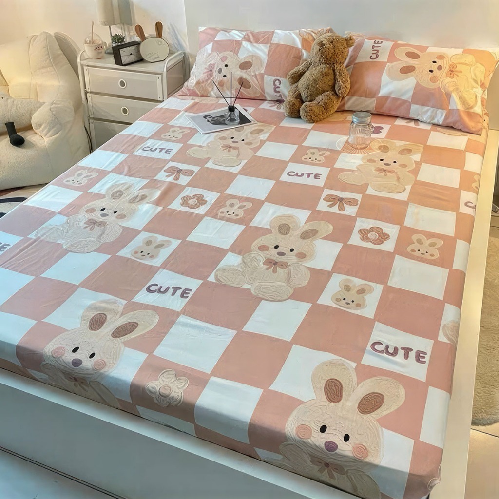 [Xả Hàng] Combo 4 món Ga gối kèm Vỏ gối Ôm nhiều mẫu Thỏ cam (1 Ga + 2 vỏ gối nằm + 1 vỏ gối ôm).