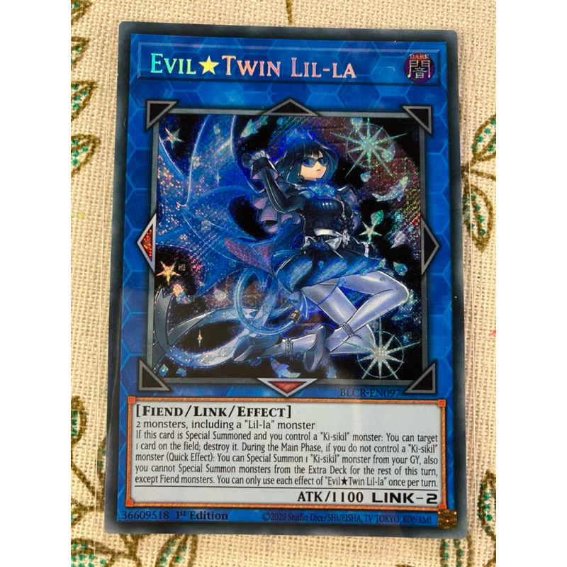 [LiLy_Yugioh] Lá bài QCAC-JP068 Evil Twin Lil-la - BLCR-EN097 - Secret Rare 1st Edition