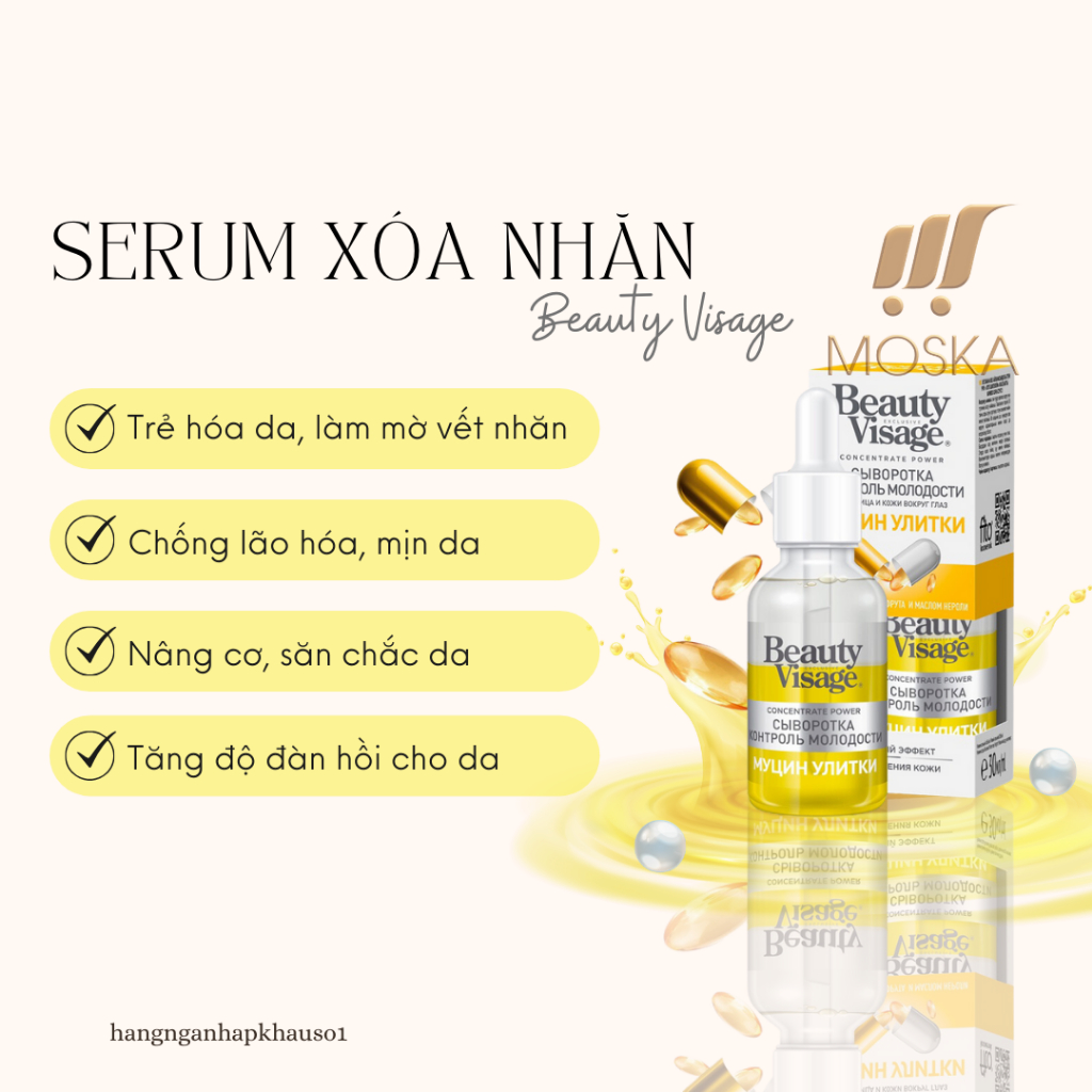 Tinh Chất Tái Tạo Da Serum Beauty Visage Nga Làm Mờ Nếp nhăn, Trẻ Hóa Da  | Moska Shop