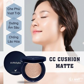 Kem phấn nước trang điểm kiềm dầu và dưỡng trắng da it's well plus cc cushion spf50+/pa+++