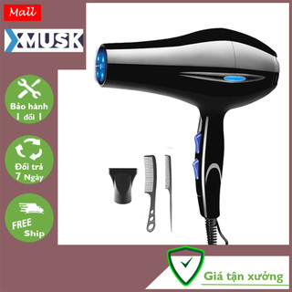 Máy sấy tóc Xmusk cao cấp 2 chiều công xuất lớn 2000W có ion âm bảo vệ tóc (Tặng kèm 2 lược)