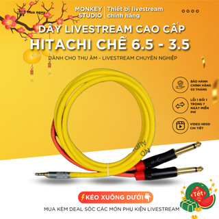 Dây Livestream Chế 6.5 ra 3.5 cao cấp cho Sound Card, Mixer, Âm ly, Vang Số Âm Thanh Cực Hay.
