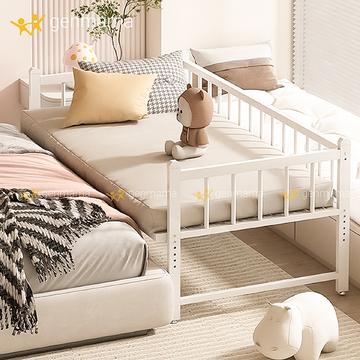 giường ghép cho bé điều chỉnh độ cao Genmama GM-GN150-70, giường cho bé ghép chung giường ngủ bố mẹ 