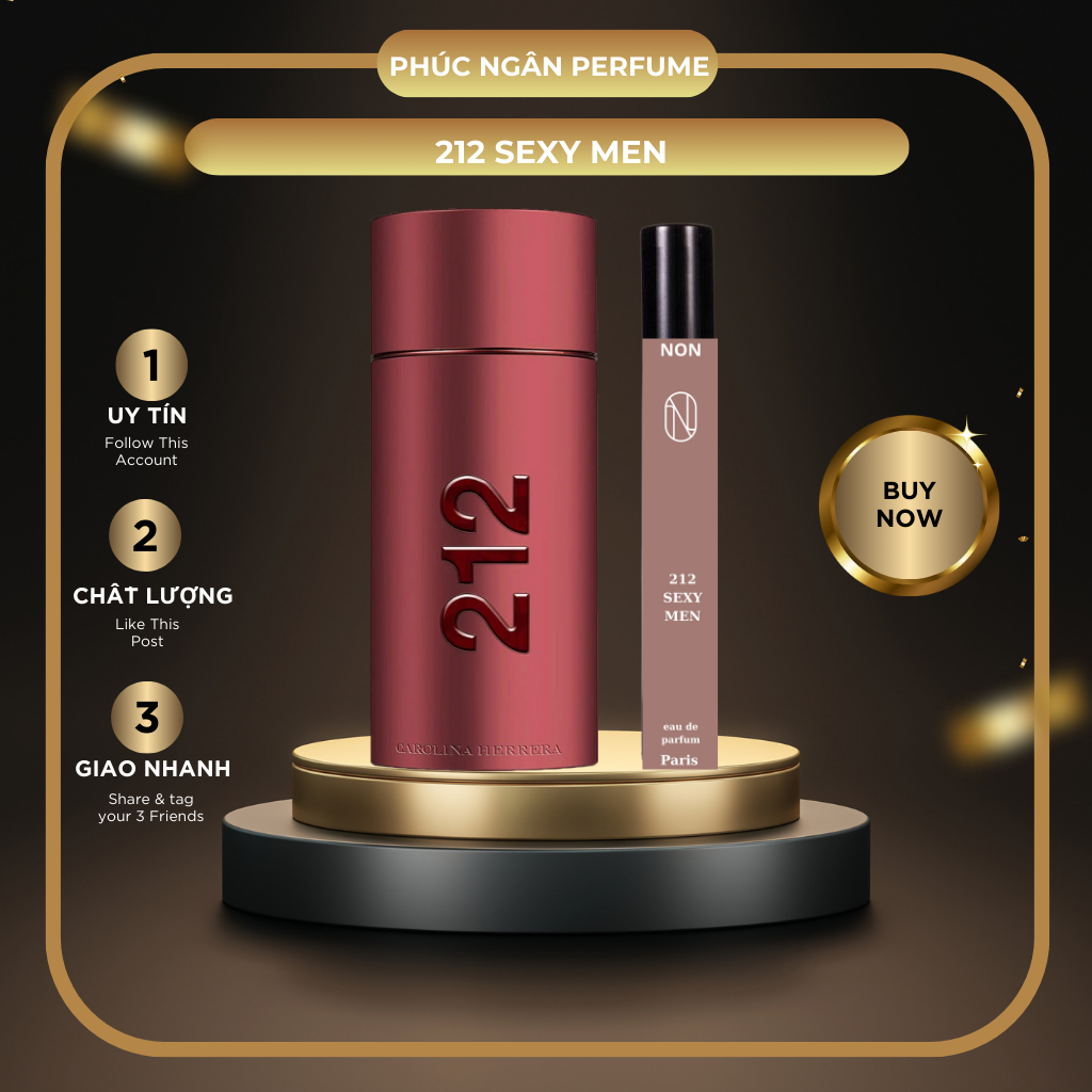 Nước Hoa Nam Tính 212 SEXY MEN EDP - Hương thơm Sexy, Cuốn hút