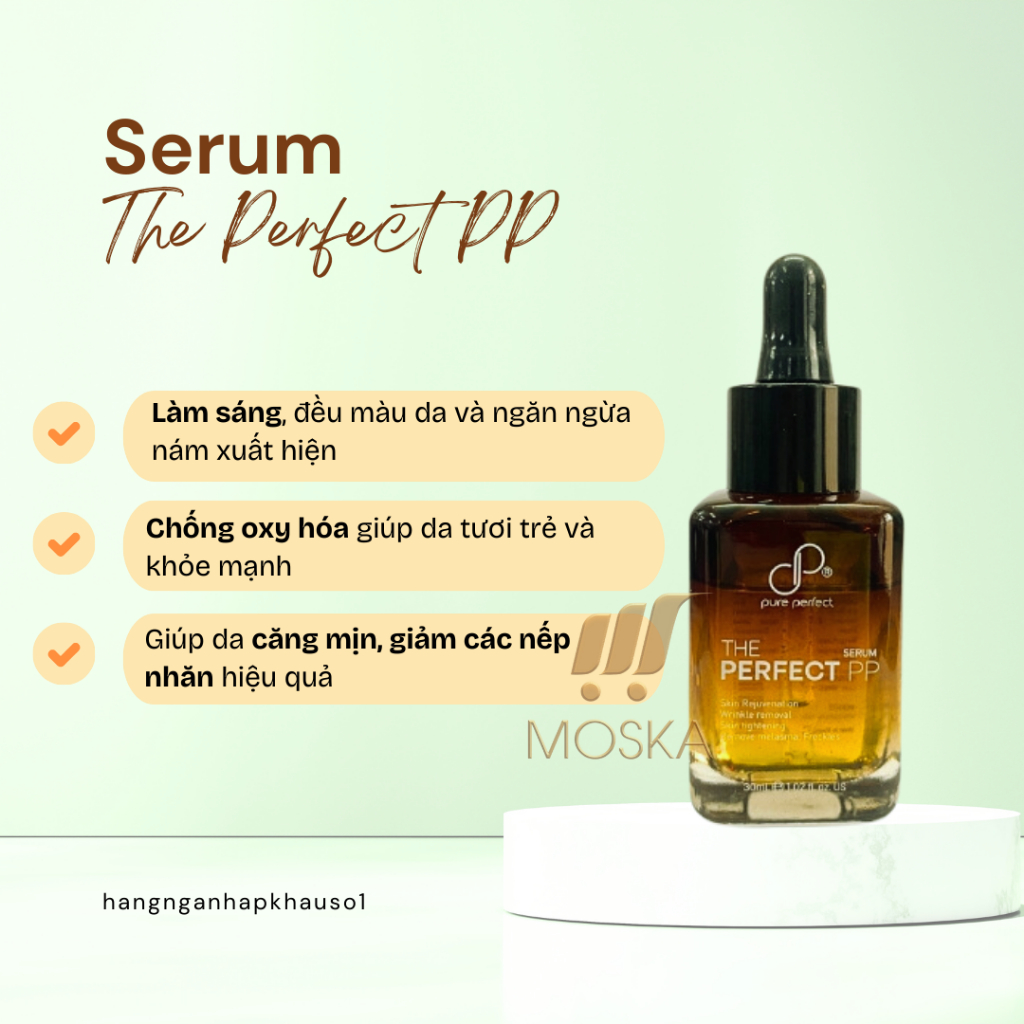 Serum Xóa Nếp Nhăn, Nám, Sạm The Perfect PP 30ml Đại Học Bách Khoa Hà Nội, Serum Dưỡng Da Trắng Hồng Rạng Rỡ Sau 14 Ngày