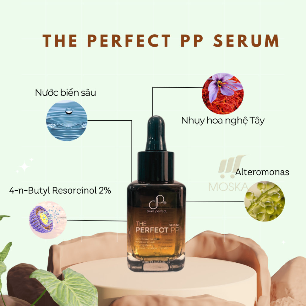Serum Xóa Nếp Nhăn, Nám, Sạm The Perfect PP 30ml Đại Học Bách Khoa Hà Nội, Serum Dưỡng Da Trắng Hồng Rạng Rỡ Sau 14 Ngày